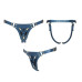 Трусики для страпона Strap-On-Me Leatherette Harness Generous - One Size - Blue - Фото №4