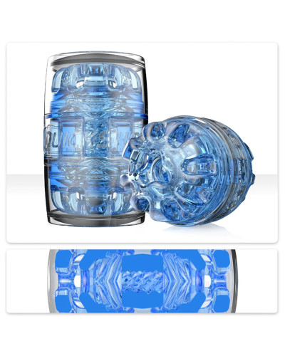 Мастурбатор Fleshlight Quickshot Turbo Blue Ice, компактний, чудово для пар і мінету - Фото №1