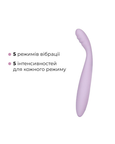 Тонкий смарт-вібратор точки G Svakom Cici 2 Lilac, підігрів до 38 °C - Фото №4