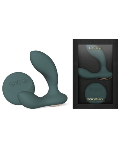 Массажер простаты LELO Hugo 2 Remote Green, 2 мотора, очень мощный, пульт ДУ - Фото №2