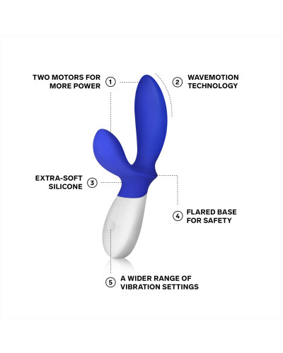 Масажер простати LELO Loki Wave Federal Blue, 2 мотори, манливий рух + стимуляція промежини - Фото №3
