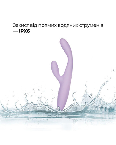 Тонкий кролик-вібратор Svakom Cici+ 2 Lilac, керування зі смартфона, підігрів до 38 °C - Фото №9