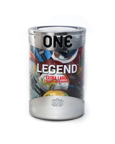 Набір презервативів ONE Legend Extra Large 100 шт, мегапак тюб - Фото №1