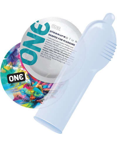 Набір презервативів ONE Pleasure Plus 100 шт, мегапак тюб - Фото №3