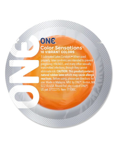 Набор презервативов ONE Color Sensations 100 шт, мегапак тюб - Фото №2