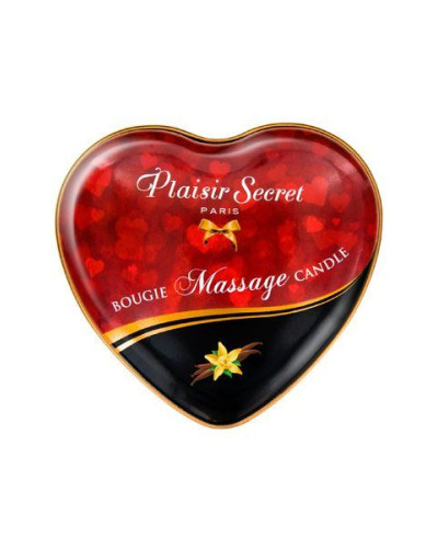 Масажна свічка-серце Plaisirs Secrets Vanilla (35 мл) - Фото №2