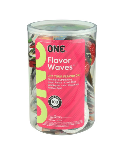 Набор презервативов ONE FlavorWaves 100 шт, мегапак тюб - Фото №1