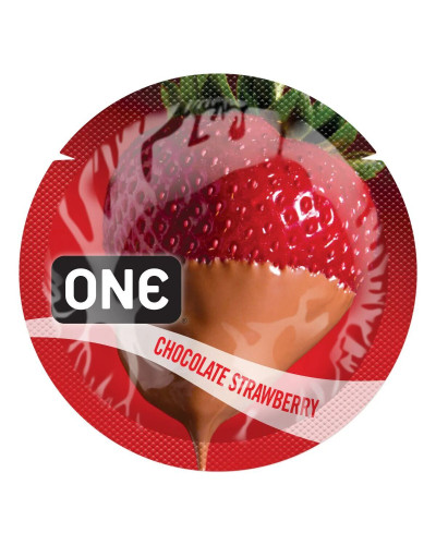 Презерватив ONE FlavorWaves 1 шт зі смаком Chocolate Strawberry - Фото №1
