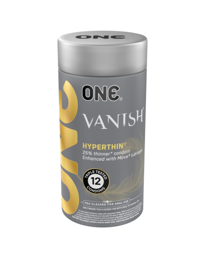 Презервативы ONE Vanish Hyperthin 12 шт, подарочная упаковка тюб - Фото №1