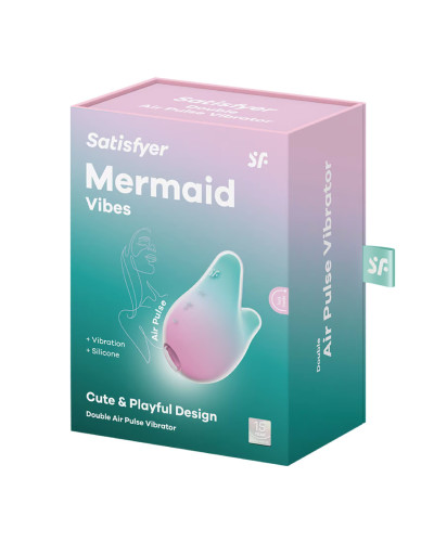 Вакуумний кліторальний стимулятор Satisfyer Mermaid Vibes Mint/Pink - Фото №5