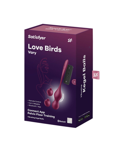Вагинальные шарики с вибрацией Satisfyer Love Birds Vary Connect App - Фото №6