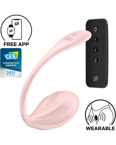 Виброяйцо Satisfyer Ribbed Petal Connect App Rose - Фото №1