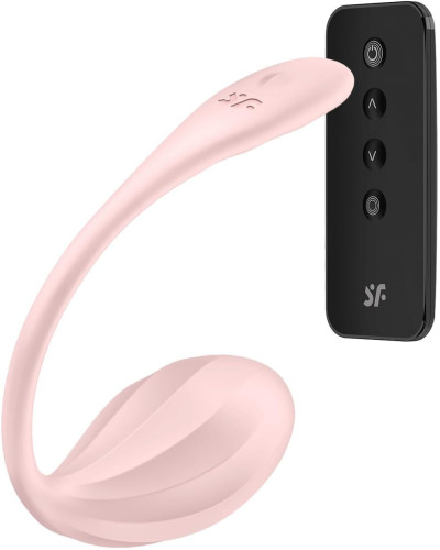 Виброяйцо Satisfyer Ribbed Petal Connect App Rose - Фото №2