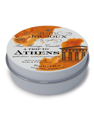 Масажна свічка Petits Joujoux - Athens - Musk and Patchouli (43 мл) з афродизіаками - Фото №1