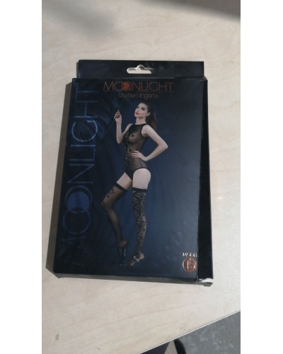 Комплект: боді та панчохи Moonlight Model 15 XS-L Black (м'ята упаковка!!!) - Фото №2