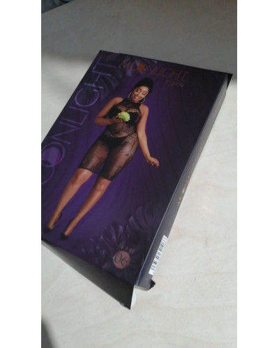 Сукня-бодістокінг Moonlight Plus Model 06 XL-XXXL Black (м'ята упаковка!!!) - Фото №2