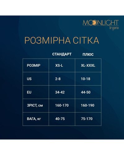 Сукня-бодістокінг Moonlight Plus Model 06 XL-XXXL Black (м'ята упаковка!!!) - Фото №7