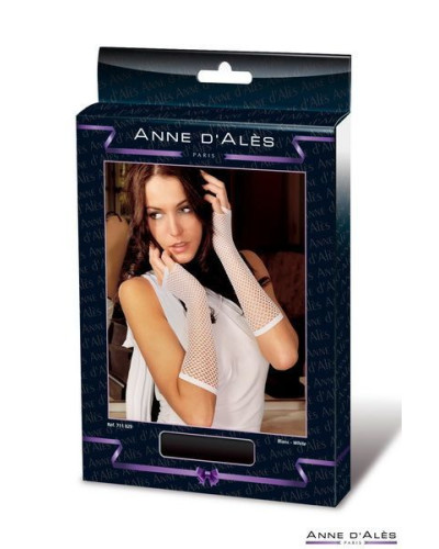 Мітенки сітка Anne De Ales White - Фото №2