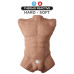 Торс с фаллоимитатором на присоске SilexD Apollo L Male Torso Caramel - Фото №2