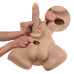 Торс с фаллоимитатором на присоске SilexD Apollo L Male Torso Caramel - Фото №4