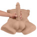 Торс с фаллоимитатором на присоске SilexD Apollo L Male Torso Caramel - Фото №5