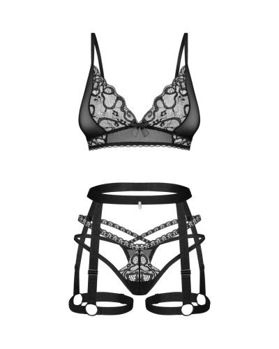 Комплект Obsessive Blomentis 3-pcs set XL/2XL - Фото №3