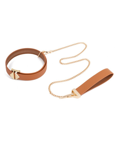 Поводок LOCKINK Tied Collar with Leash Set - Brown - Фото №1