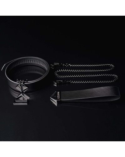 Поводок LOCKINK Tied Collar with Leash Set - Black - Фото №4