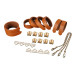 Набор из 8 ремней для связывания LOCKINK 8-Bondage-Straps Restraint Set - Brown - Фото №3