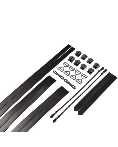 Набор из 8 ремней для связывания LOCKINK 8-Bondage-Straps Restraint Set - Black - Фото №5