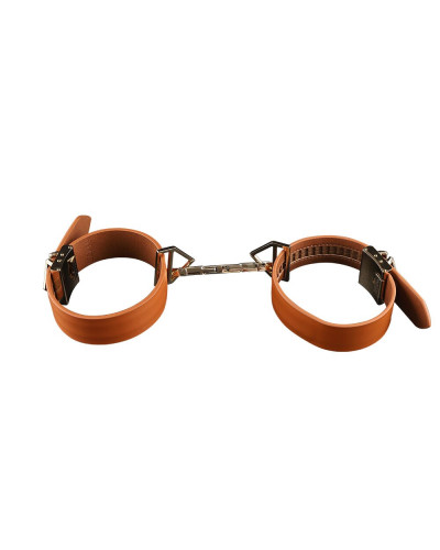 Наручники LOCKINK Wristcuffs/Anklecuffs Brown Set - Фото №5