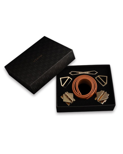 Наручники LOCKINK Wristcuffs/Anklecuffs Brown Set - Фото №8