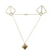 Затискачі для сосків з важкою підвіскою LOCKINK Nipple Clamps with Heavy Pendant - Golden - Фото №1