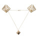 Затискачі для сосків з важкою підвіскою LOCKINK Adjustable Nipple Clamps with Heavy Pendant - Golden - Фото №1