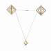 Затискачі для сосків з легкої підвіскою LOCKINK Adjustable Nipple Clamps with Light Pendant - Golden - Фото №1