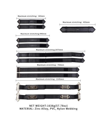 Фіксатори рук і ніг для ліжка LOCKINK BDSM Adjustable Bed Restraint Kit - Фото №3