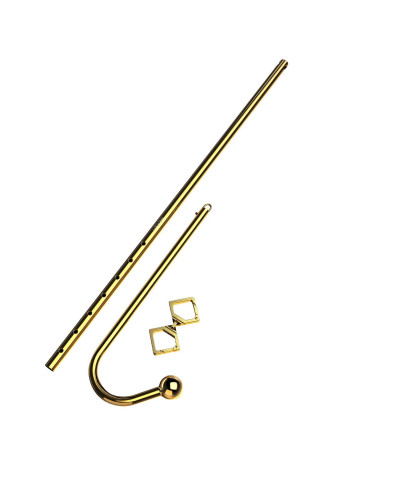 Анальний гак LOCKINK Golden Adjustable Anal Hook Set - Фото №2
