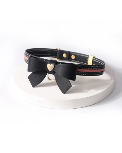Поводок LOCKINK SEVANDA Love Heart Butterfly Leather Collar Set - Black - Фото №4