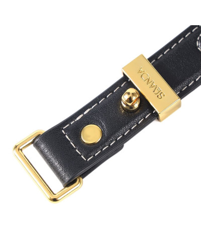 Поводок LOCKINK SEVANDA Love Heart Butterfly Leather Collar Set - Black - Фото №7