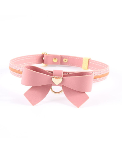 Поводок LOCKINK SEVANDA Love Heart Butterfly Leather Collar Set - Pink - Фото №5