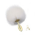 Металева анальна пробка Кролячий хвост LOCKINK SEVANDA White Bunny-Tail Anal Rose-shape Plug - Фото №1