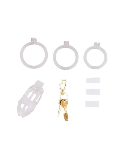 Клетка для пениса LOCKINK SEVANDA Plastic Penis Chastity Cage - Transparent - Фото №7