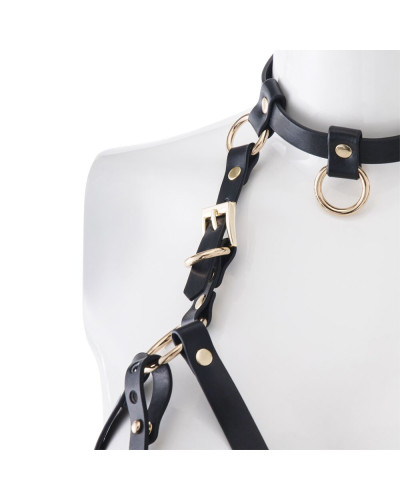 Портупея на грудь LOCKINK SEVANDA Queen Chest Harness with Removable Bra - Фото №4