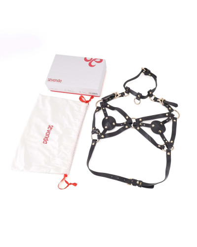 Портупея на грудь LOCKINK SEVANDA Queen Chest Harness with Removable Bra - Фото №9