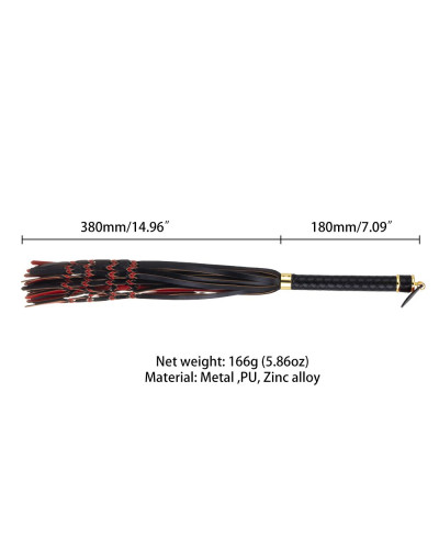 Флогер LOCKINK SEVANDA Red & Black Braided Tail Flogger - Фото №6