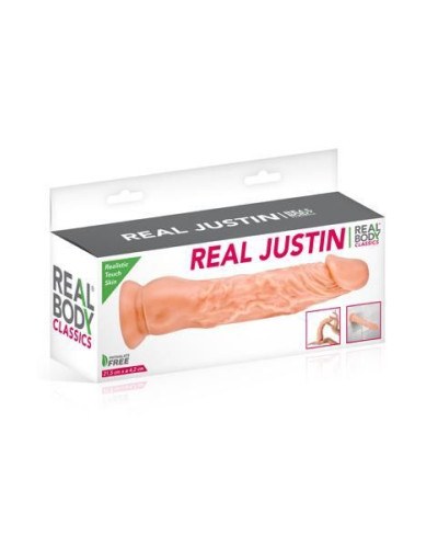 Фаллоимитатор Real Body - Real Justin Flesh, TPE, диаметр 4,2см - Фото №3