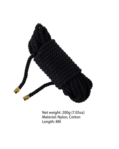 Веревка для шибари LOCKINK SEVANDA Shibari Pratice Rope Black, 8 метров - Фото №2