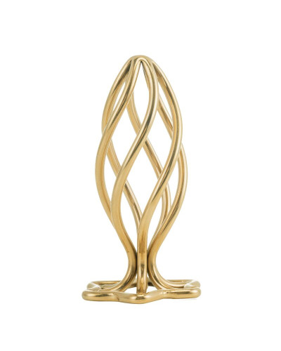 Анальная пробка LOCKINK SEVANDA Hollow Spiral Golden Metal Anal Plug - S size - Фото №1
