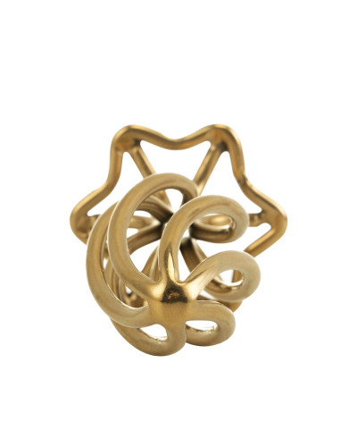 Анальная пробка LOCKINK SEVANDA Hollow Spiral Golden Metal Anal Plug - S size - Фото №7