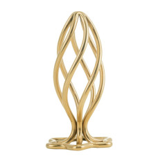 Анальная пробка LOCKINK SEVANDA Hollow Spiral Golden Metal Anal Plug - M size